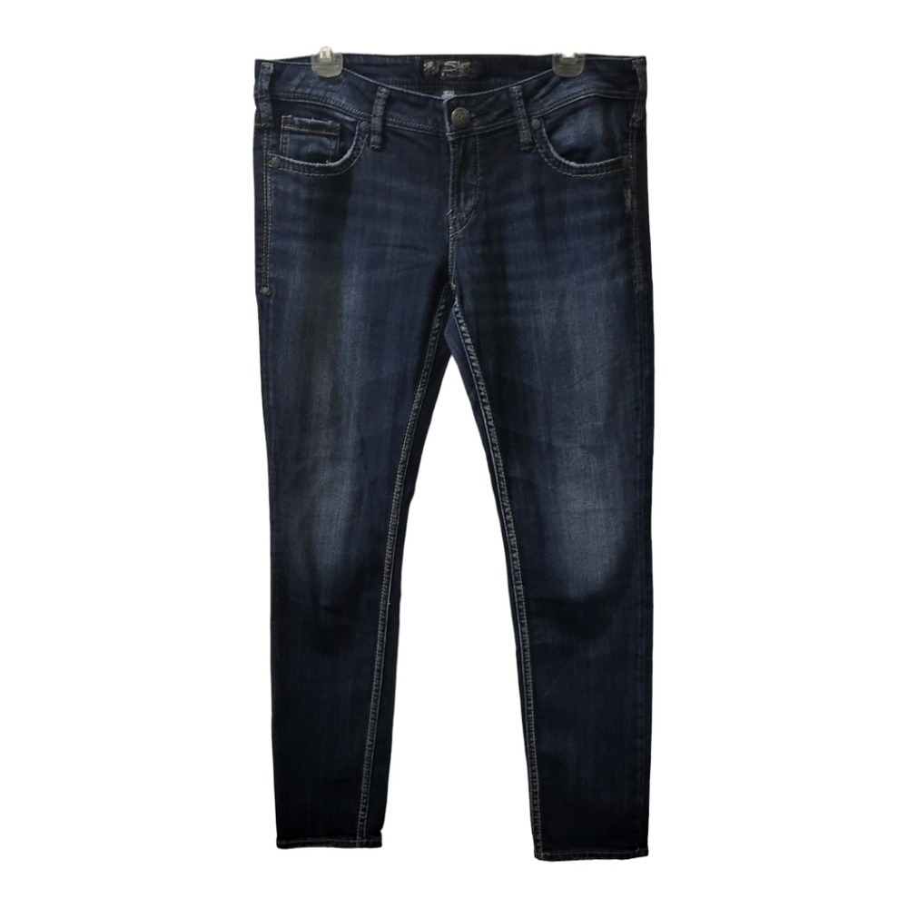 Silver Western Glove Works,Women's AIKO SKINNY Jeans Blue Size Wst30/31 L
